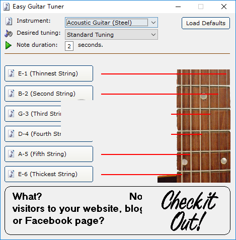 Easy Guitar Tuner
